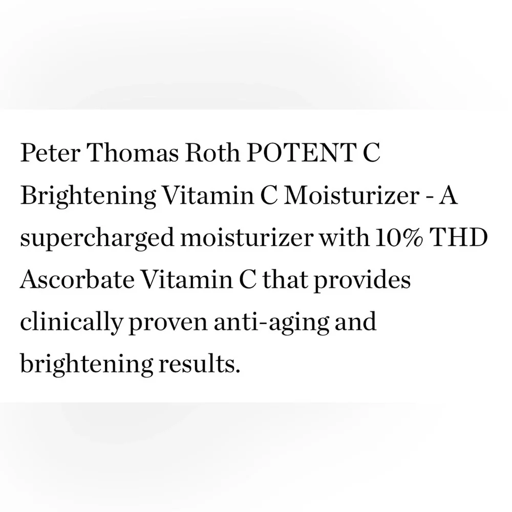 $14❤️🔥 ONLY 1! Peter Thomas Roth Potent C Brightening Vitamin Moisturizer 2PK - Picture 6 of 9